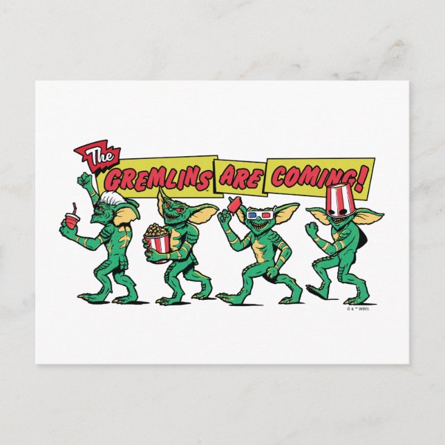 Die Gremlins™ kommen Postkarte (Vorderseite)