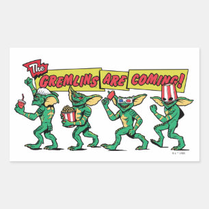Die Gremlins™ kommen Rechteckiger Aufkleber