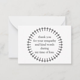 Die Grenze nach der Beerdigung Danke Karte