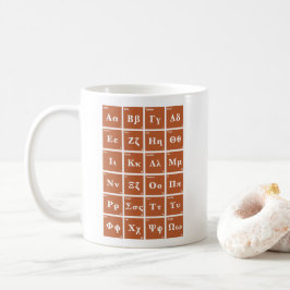 Die griechische Alphabet Kaffeetasse