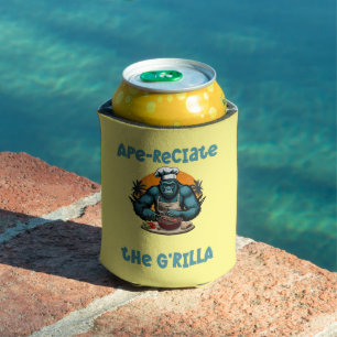 Die G'rilla Master GRILLEN Griller Fun Pun schätze Dosenkühler