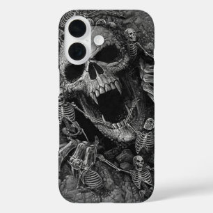 Die grimmige Schönheit, das Todesskelett iPhone 16 Hülle