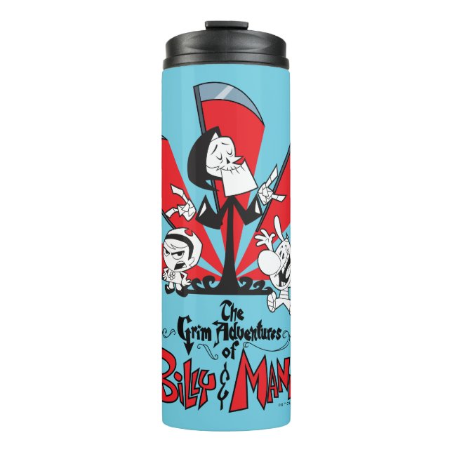 Die grimmigen Abenteuer von Billy & Mandy Scythes  Thermosbecher (Vorderseite)