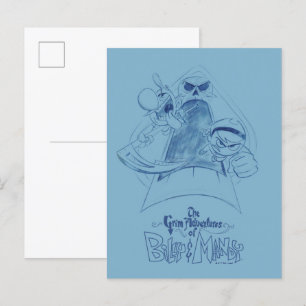 Die grimmigen Abenteuer von Billy & Mandy Sketch A Postkarte