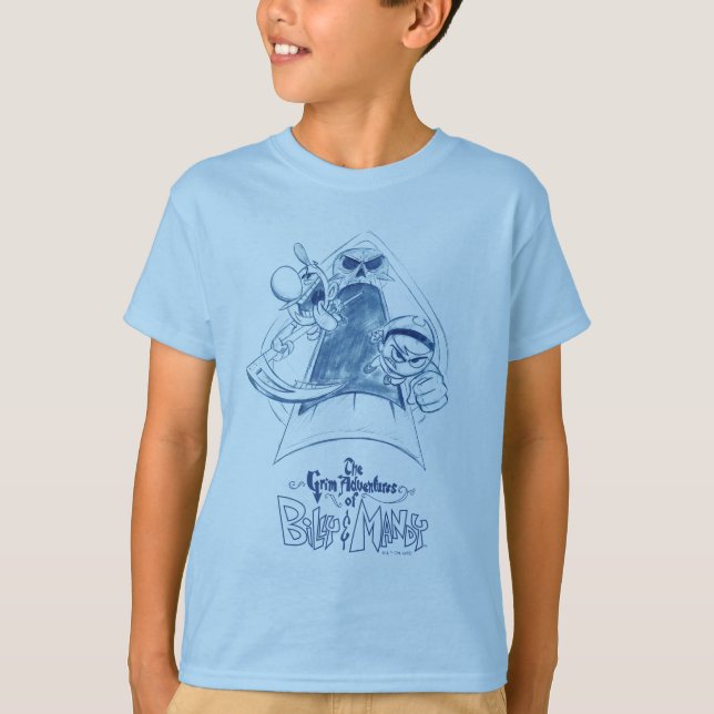 Die grimmigen Abenteuer von Billy & Mandy Sketch A T-Shirt (Vorderseite)