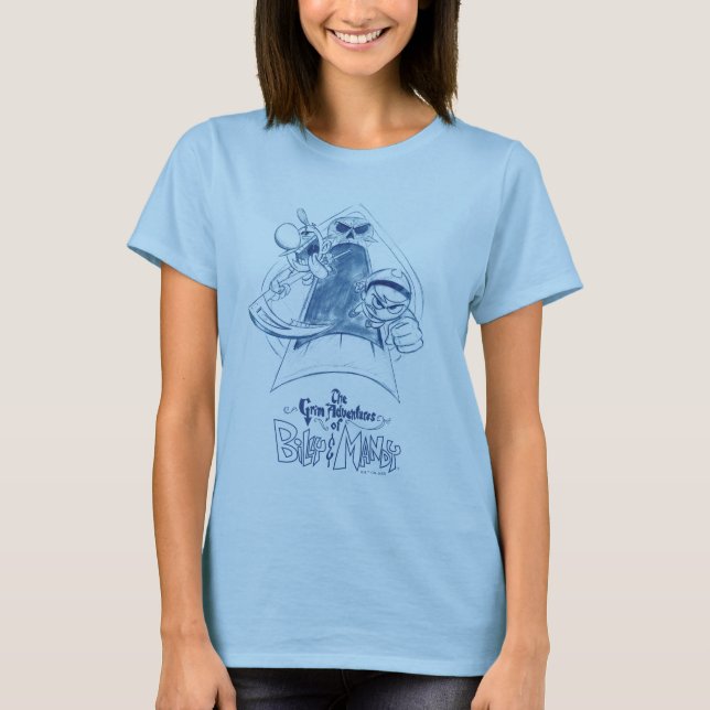 Die grimmigen Abenteuer von Billy & Mandy Sketch A T-Shirt (Vorderseite)