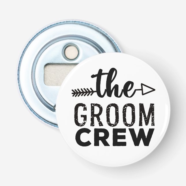 Die Groom-Crew Flaschenöffner (Vorderseite)
