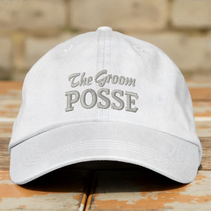 Die Groom Posse Moderne einfache Typografie Hochze Bestickte Baseballkappe