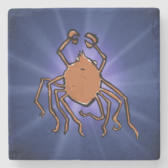 die groovige Seespinne Steinuntersetzer (Vorderseite)