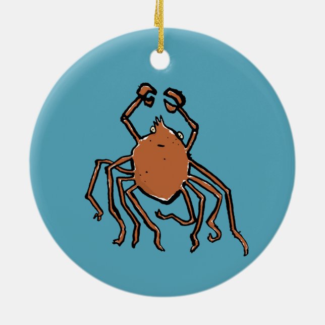 die groovy Seespinne Keramik Ornament (Hinten)