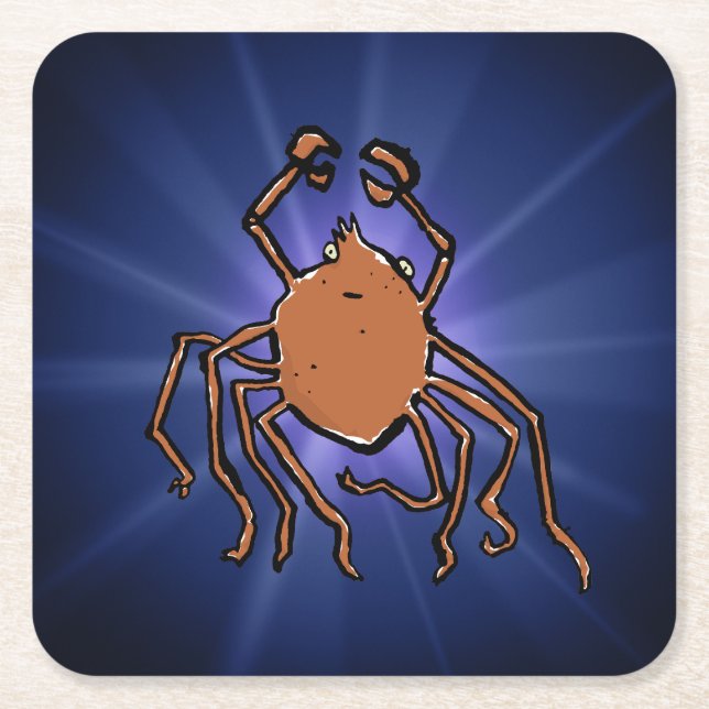 die groovy Seespinne Rechteckiger Pappuntersetzer (Vorderseite)