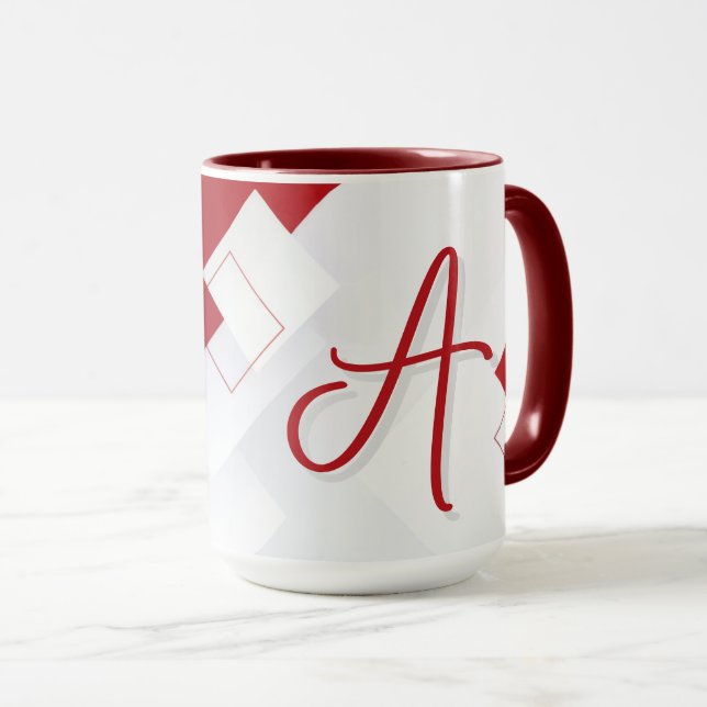 Die große „A“ Combo-Tasse Tasse (VorderseiteRechts)