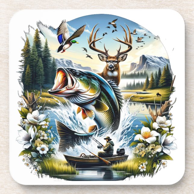 Die große Außenanlage Getränkeuntersetzer (Vorderseite)