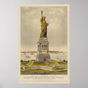 Die große Bartholdi-Freiheitsstatue Poster