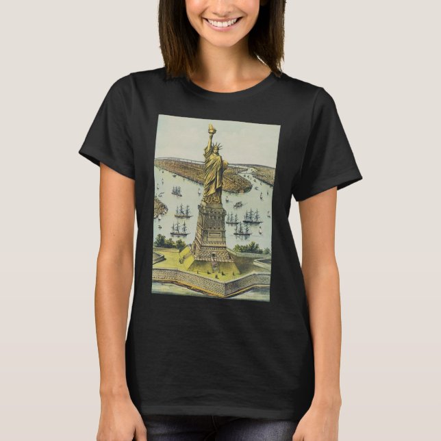 Die große Bartholdi-Statue, Freiheitsstatue T-Shirt (Vorderseite)