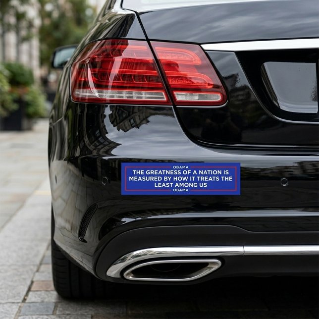 Die Größe einer Nation Autoaufkleber (The Greatness of a Nation Bumper Sticker)