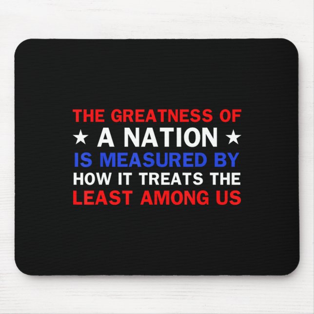 Die Größe einer Nation wird durch Design gemessen  Mousepad (Vorne)
