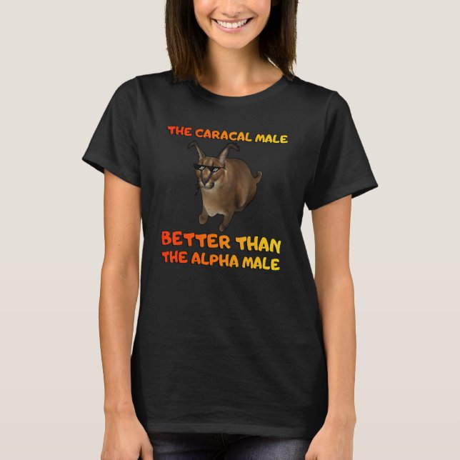 Die große Floppa Männerkatze der Großmutter Caraca T-Shirt (Vorderseite)