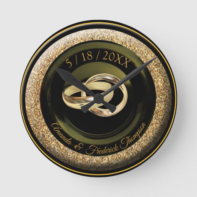 Die große Gatsby-Geschenkuhr Runde Wanduhr (Vorderseite)