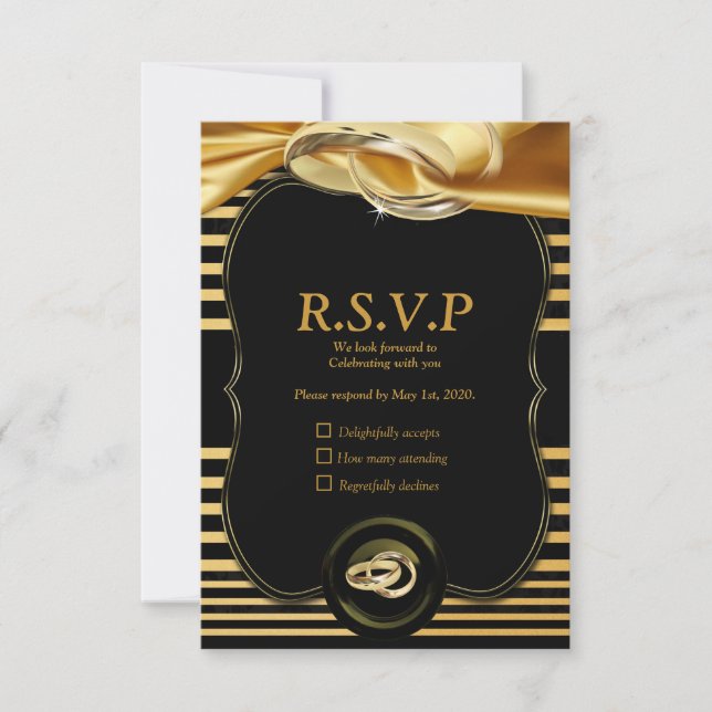 Die große Gatsby-RSVP-Karte RSVP Karte (Vorderseite)