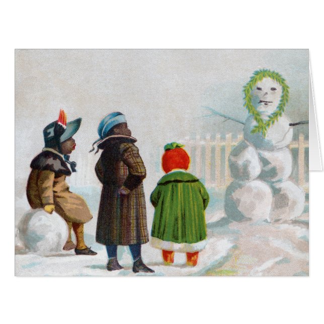 Die große Grußkarte des Snowmanns (Vorderseite (Horizontal))