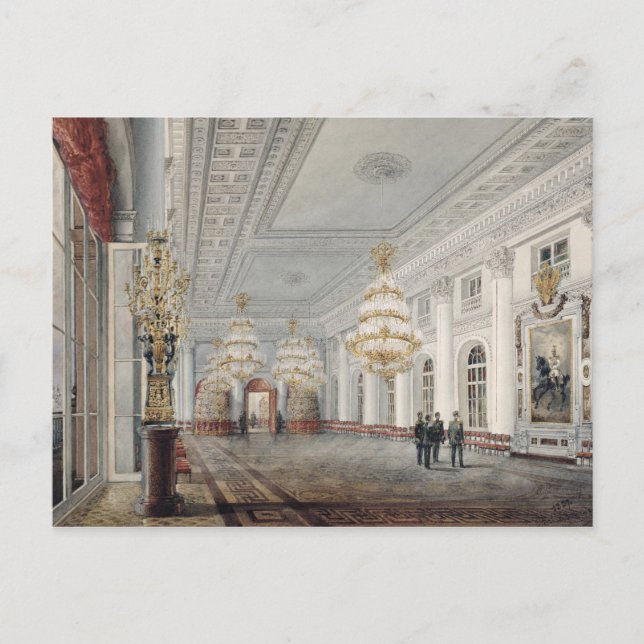 Die große Halle, Winterpalast, St. Petersburg Postkarte (Vorderseite)
