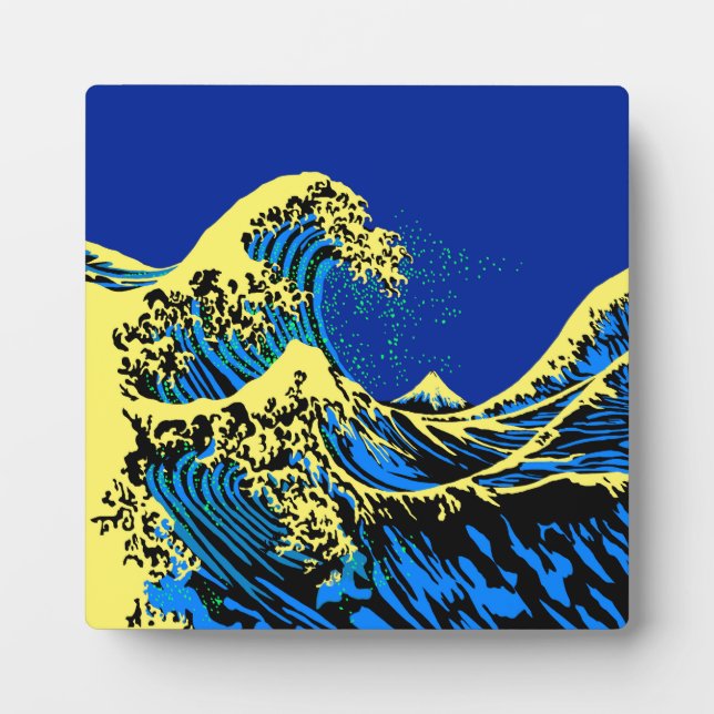 Die große Hokusai-Welle im Pop Art Deco Fotoplatte (Vorderseite)