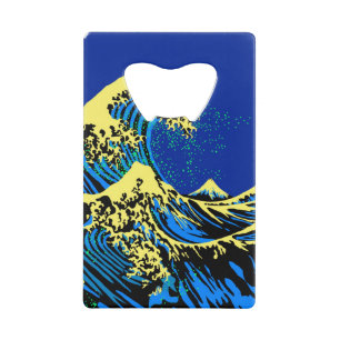 Die große Hokusai-Welle im Pop Art Deco Kreditkarten Flaschenöffner