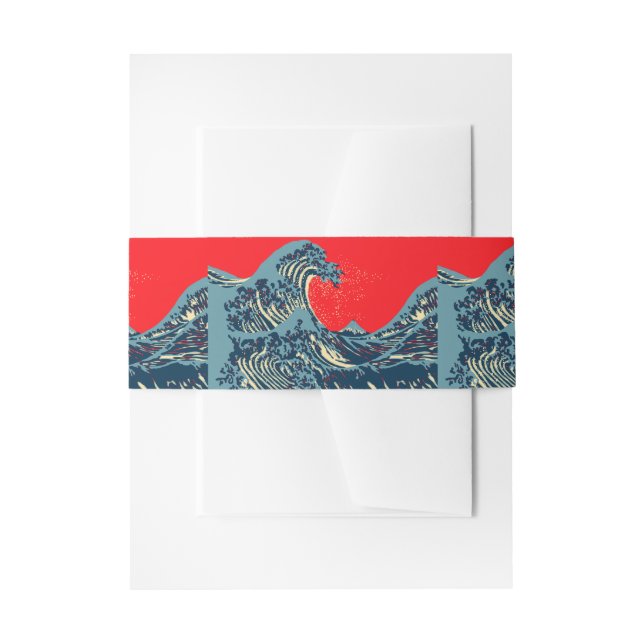 Die große Hokusai-Welle im Stil der Hope Art Einladungsbanderole (Vorderseite Beispiel)