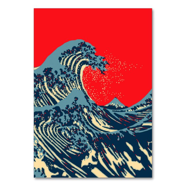 Die große Hokusai-Welle im Stil der Hope Art Tischnummer (Vorderseite)