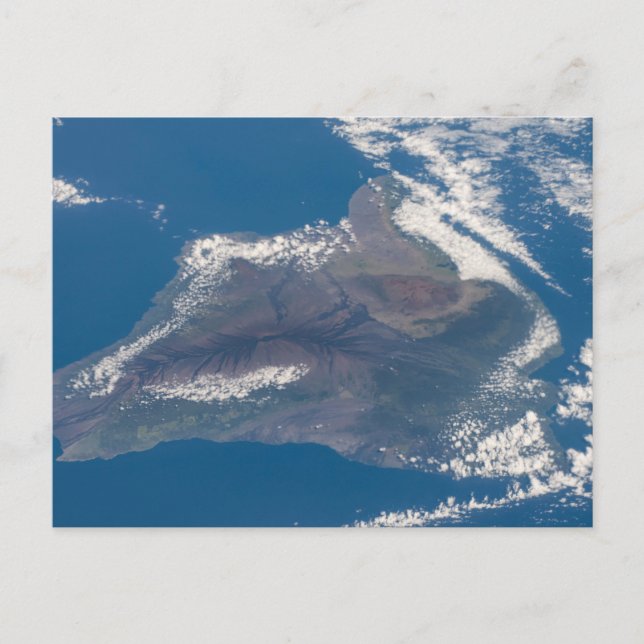 Die große Insel Hawaii und ihre Berge Postkarte (Vorderseite)