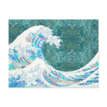 die große irisierende Welle von Kanigawa (grün)