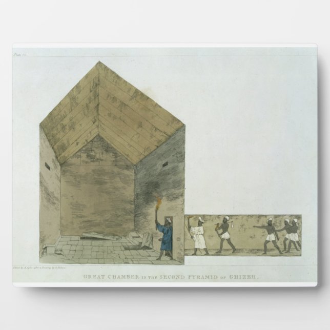 Die Große Kammer in der zweiten Pyramide Ghizehs, Fotoplatte (Vorderseite)