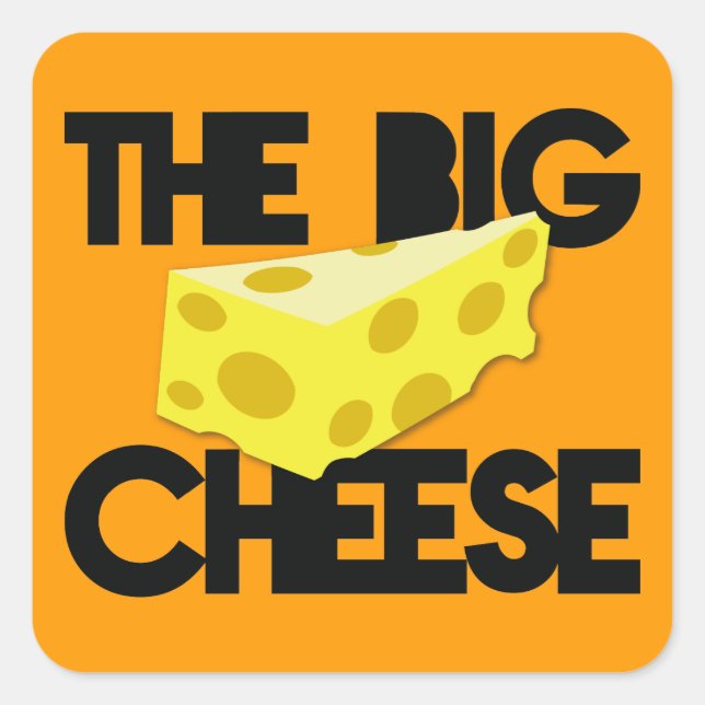 DIE GROSSE KÄSE! QUADRATISCHER AUFKLEBER (Vorderseite)