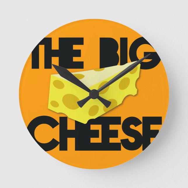DIE GROSSE KÄSE! RUNDE WANDUHR (Vorderseite)