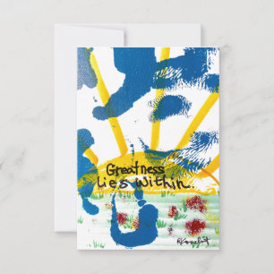 Die Größe liegt innerhalb Dankeskarte