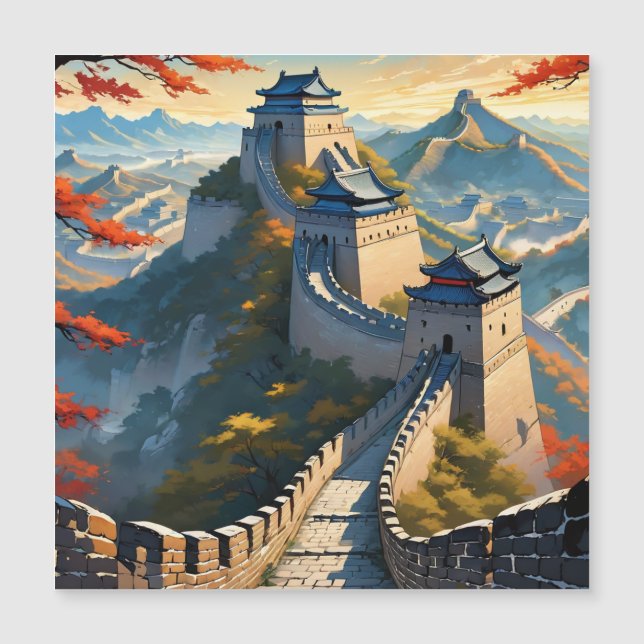 die große Mauer der China Art Magnetkarte (Vorderseite)