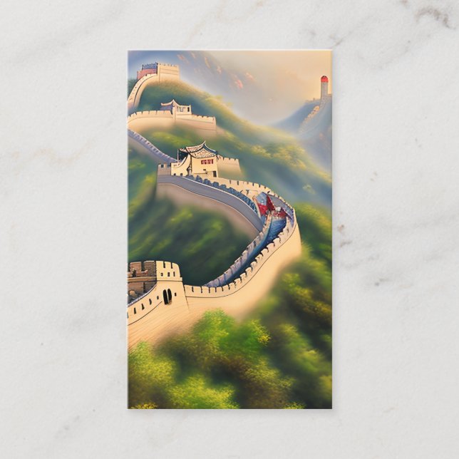 Die Große Mauer der China ist eine der ikonischste Telefonnummerkarte (Vorderseite)