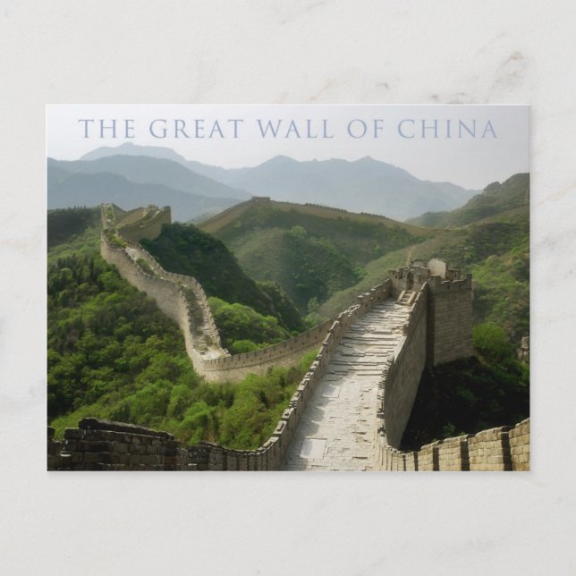 die große Mauer der China Postkarte (Vorderseite)