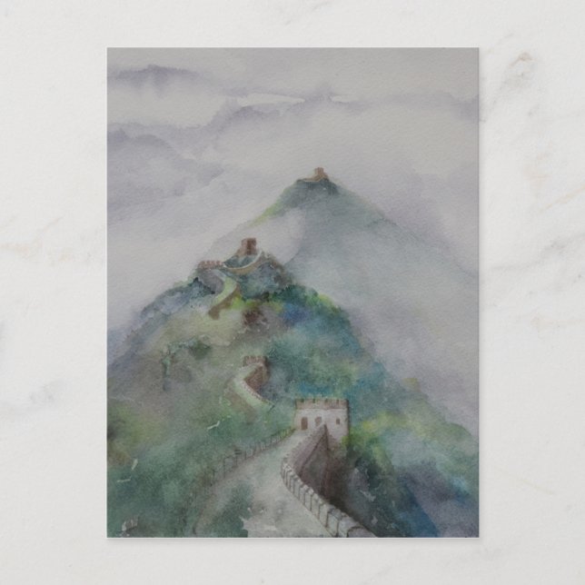 Die große Mauer der China Postkarte (Vorderseite)