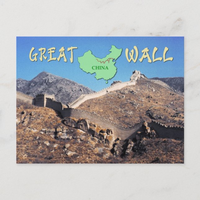 Die große Mauer der China Postkarte (Vorderseite)