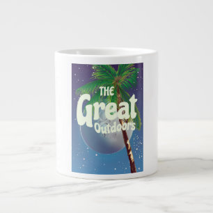 Die große Natur Palme und Mond Jumbo-Tasse