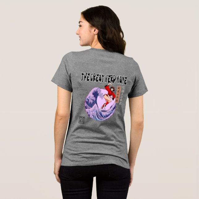 Die große Nerd-Welle Tri-Blend Shirt (Rückseite voll)