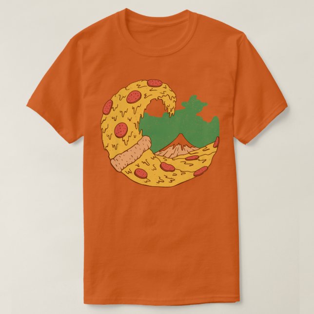 Die große Pizza Kanagawa T-Shirt (Design vorne)