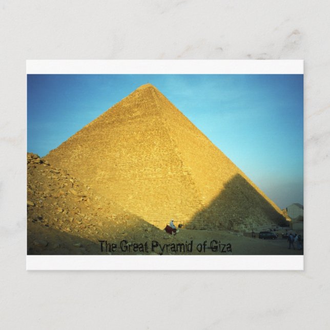 Die große Pyramide von Gizeh Postkarte (Vorderseite)