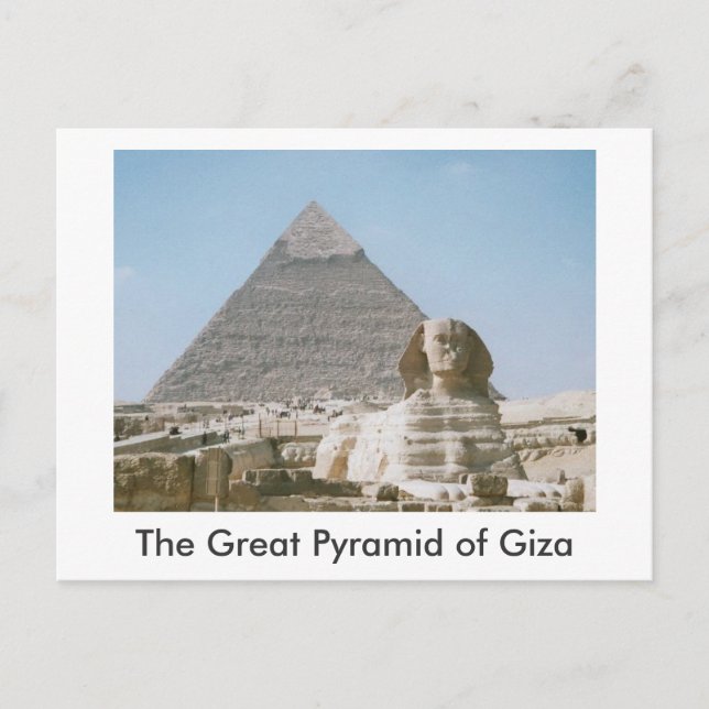Die große Pyramide von Gizeh Postkarte (Vorderseite)
