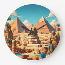 Die große Pyramiden und die sphinxzeitlose Wall-Uh