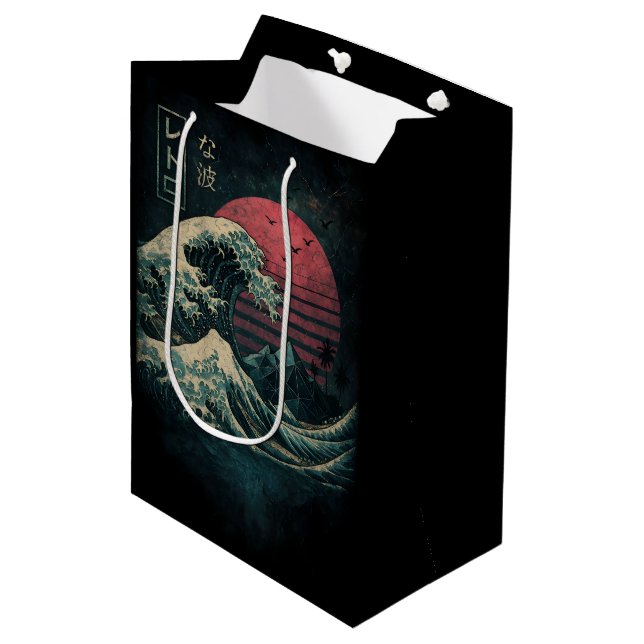 Die große Retrowelle Classic Mittlere Geschenktüte (Vorderseite Schrägansicht)