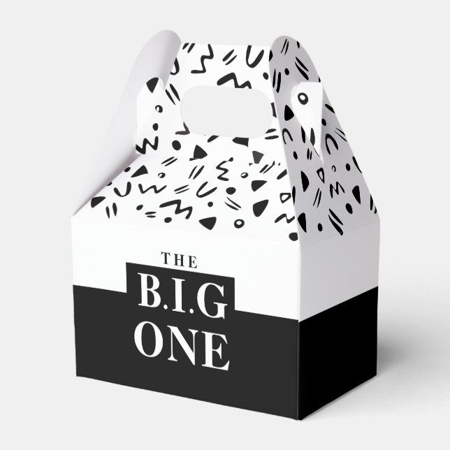 Die große Schachtel mit einem Gastgeschenk Geschenkschachtel (Rückseite)