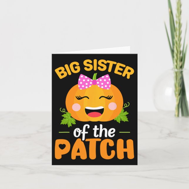 Die große Schwester des Patchpumpen Halloween Fami Karte (Vorderseite)